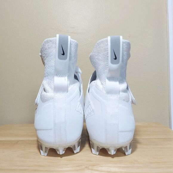 Nike Alpha Menace Elite 2 Flyknit Football Cleats White AO3374-101 Men's Size 10 - Picture 5 of 7